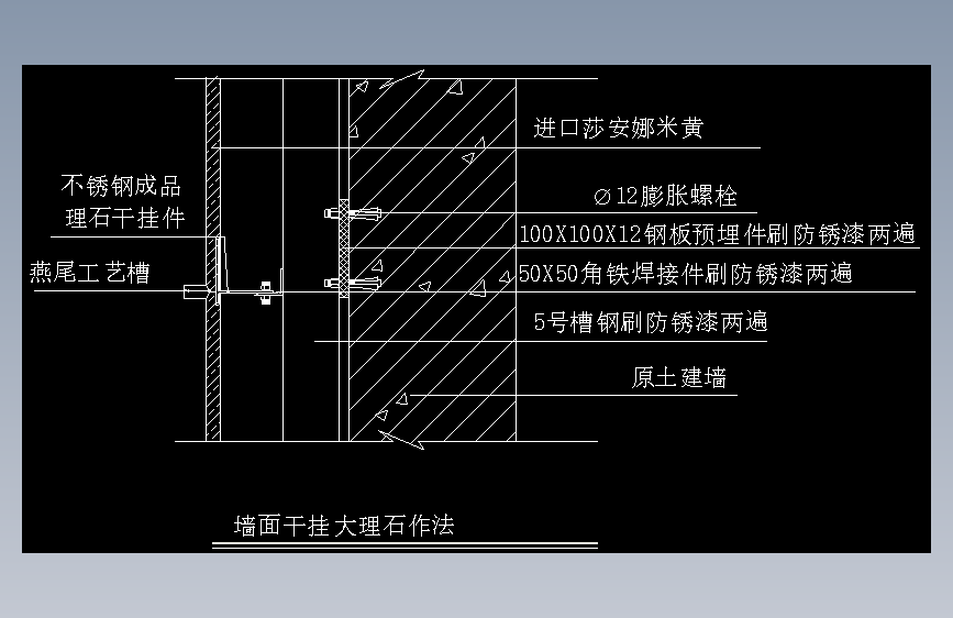 墙面干挂大理石
