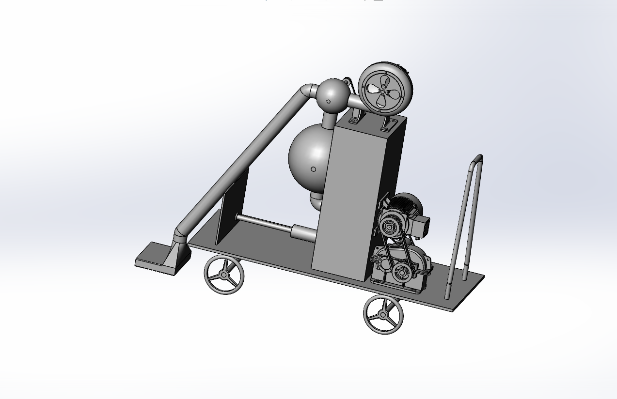 一种落叶清扫处理的机械结构设计【三维图】644575