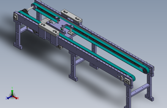适用双列皮带输送机的顶升定位机构