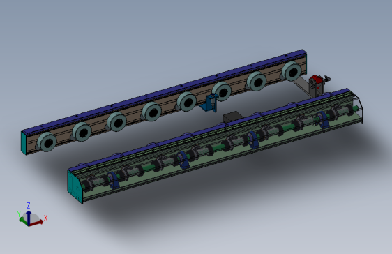 积放式锥齿轮传动辊筒输送线 1260129==wb25