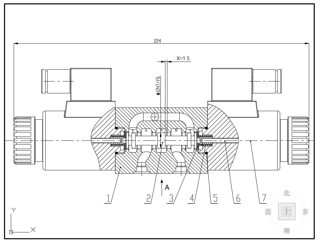 电磁换向阀6通径H型5凸肩