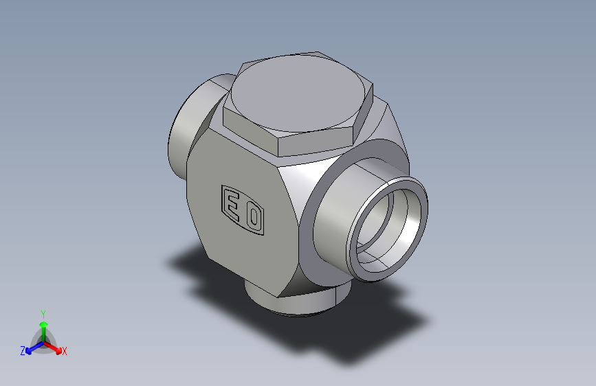 高压铰接式三通接头TH38SMKDSOMD.igs