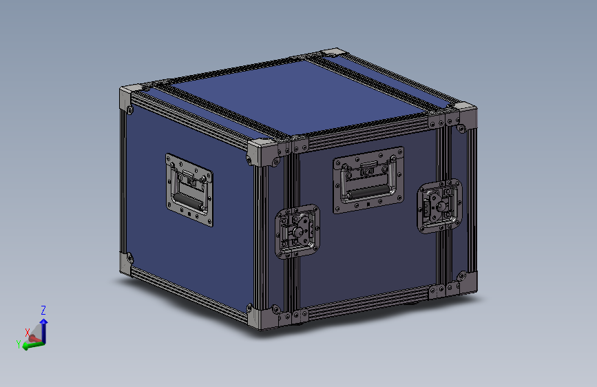 航空箱三维模型