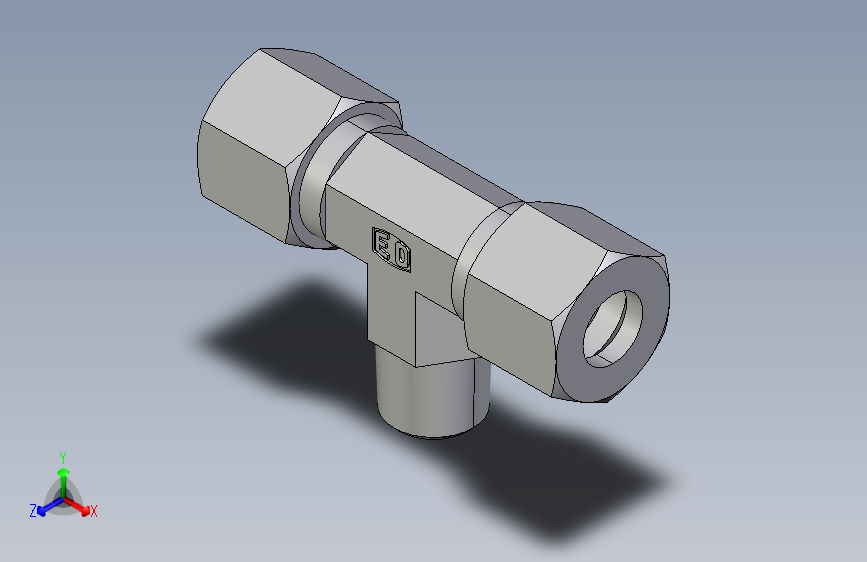 三通接头-英制锥螺纹TE10LR.igs