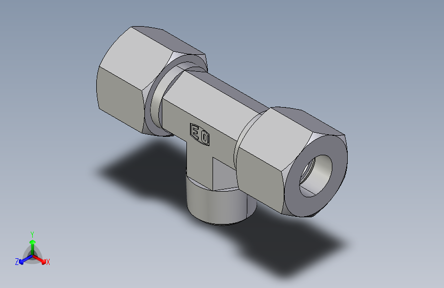 三通接头-英制锥螺纹TE14SR.igs