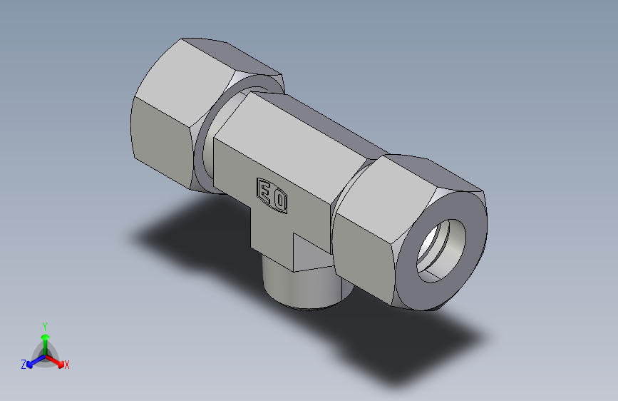 三通接头-英制锥螺纹TE16SR.igs
