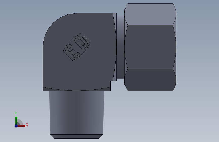 弯接头英制锥螺纹WE12LLR.SLDPRT