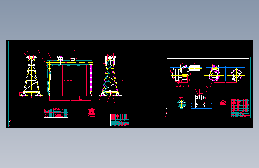 180t-61m造船用龙门起重机及其下小车设计含开题【含6张CAD图纸】