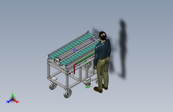 手推式滚筒传送车
