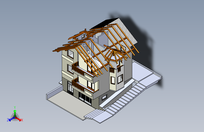 一款玩具房屋搭建模型