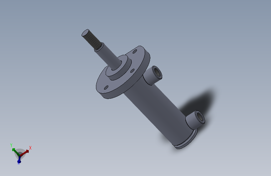 A0001886-焊接型液压缸（带前安装法兰）40x21x70 毫米