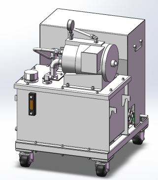 液压站总装3D模型