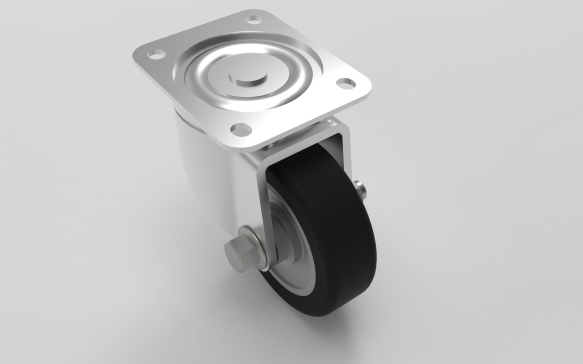 带平板支架的重型旋转脚轮