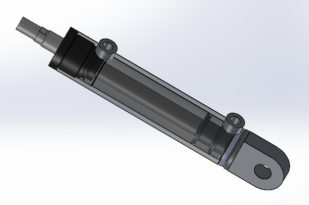 焊接式液压缸(带后安装孔)40x20x80.5毫米