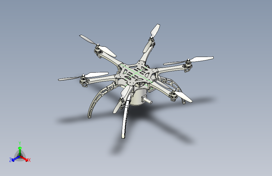 六翼农药喷洒无人机设计有限元分析