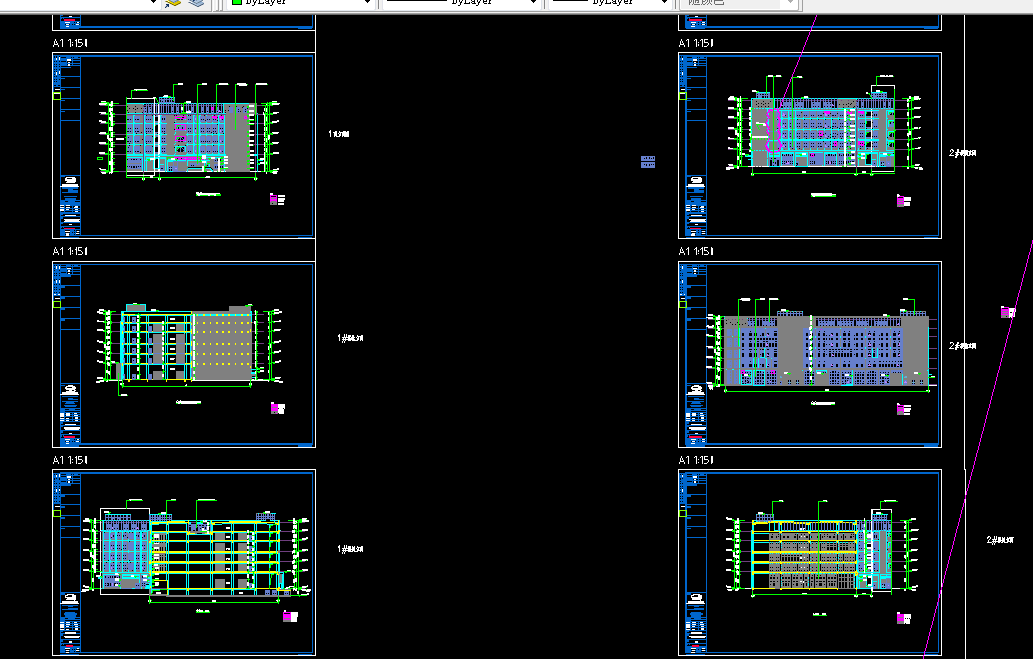 年产1500万米纺织新材料面料及5000万套高端家纺成品智能工厂项目CAD建筑施工图