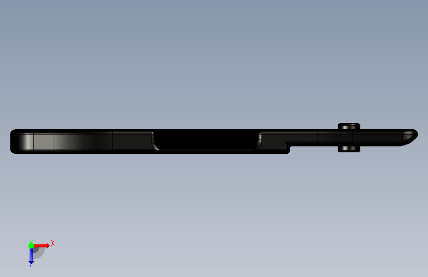 ABS 3D打印RV门屏门闩 俯视图