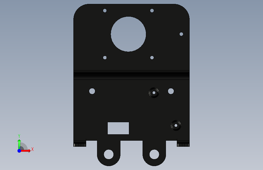 Ender 3升级套件:直驱转换支架。 正面视图