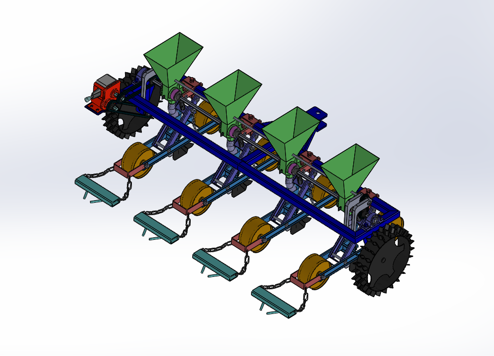 一种播种机模型