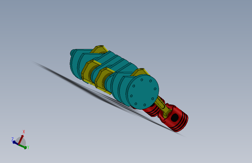 Solidworks 软件的活塞建模功能。