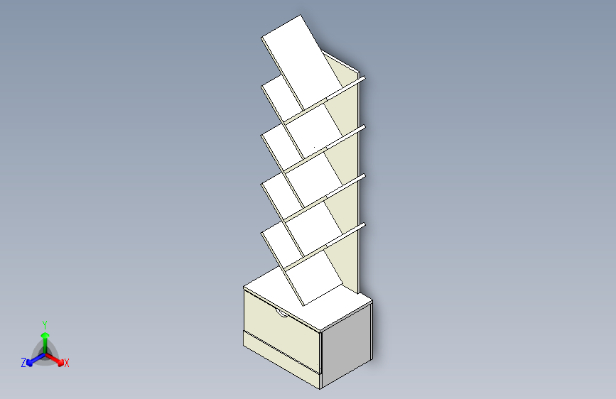 SolidWorks设计书架