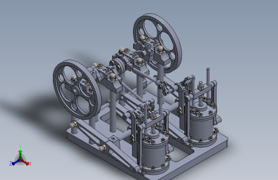 单双缸侧梁式蒸汽机 sw16