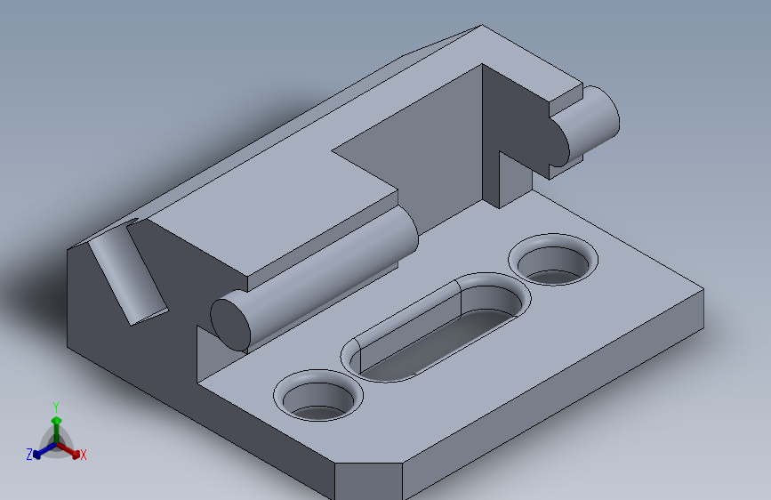 半截液压缸体模型