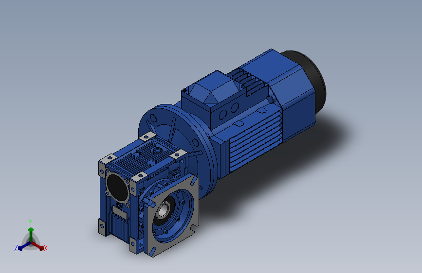 蜗轮蜗杆减速机[NMRV063╱10╱FA1╱90B5╱B3╱YEJ-1.5-4P╱BMG╱F]