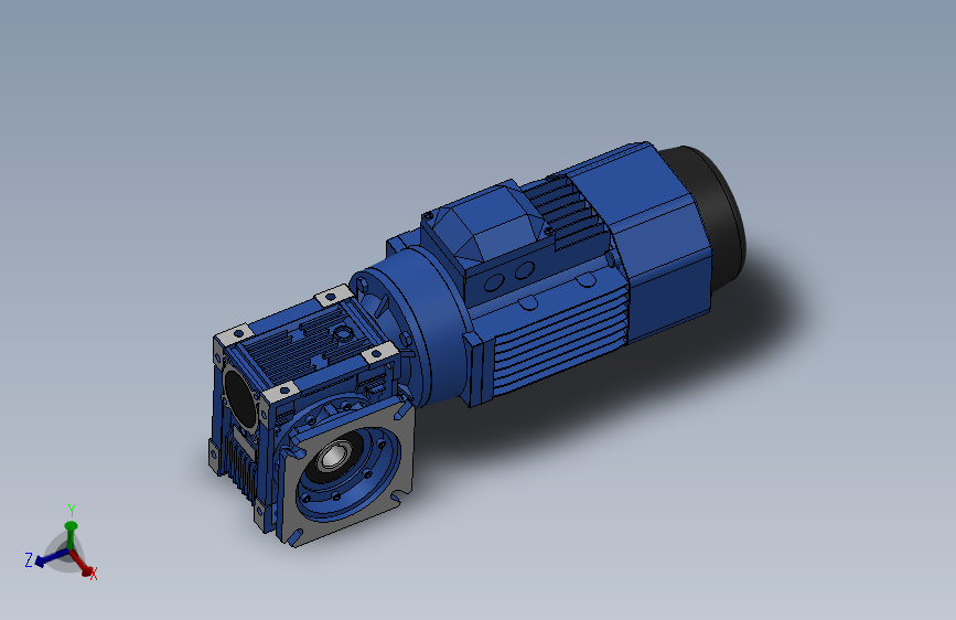 蜗轮蜗杆减速机[NMRV063╱10╱FA1╱90B14╱B3╱YEJ-1.1-4P╱BMG╱F]