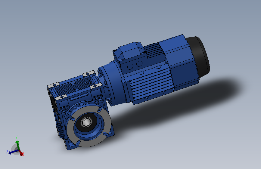 蜗轮蜗杆减速机[NMRV075╱10╱FB1╱90B14╱B3╱YEJ-1.5-4P╱BMG╱F]