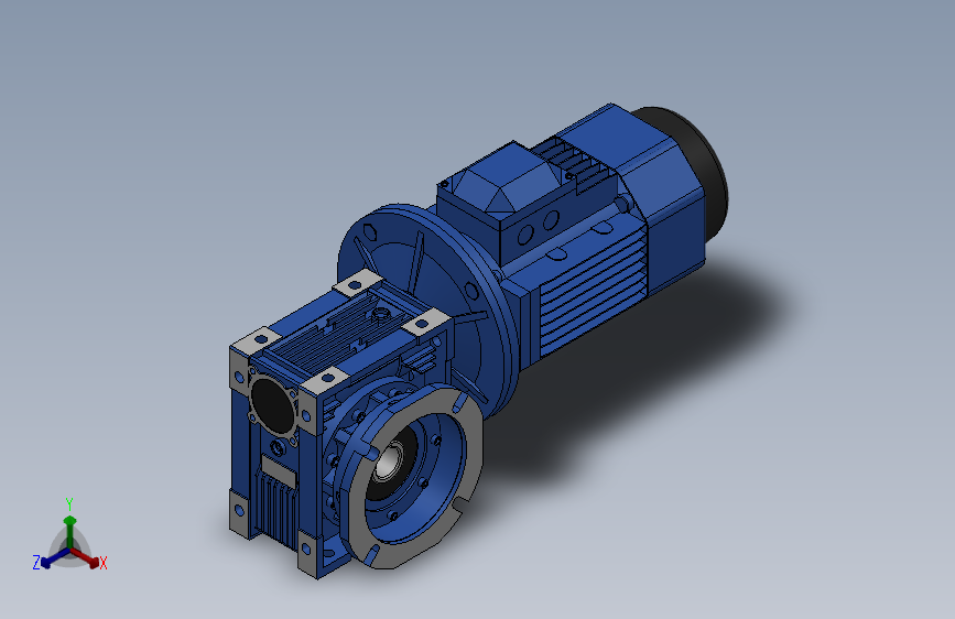 蜗轮蜗杆减速机[NMRV090╱10╱FA1╱100B5╱B3╱YEJ-2.2-4P╱BMG╱F]