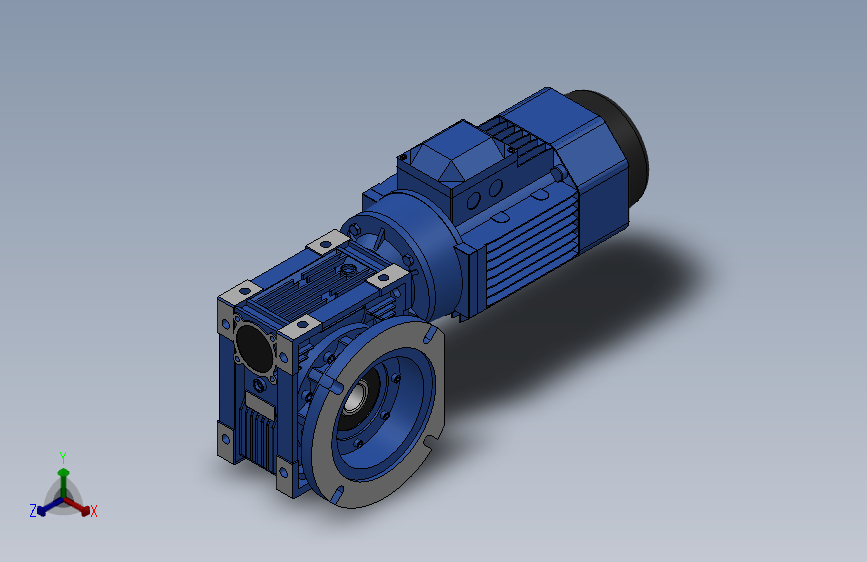 蜗轮蜗杆减速机[NMRV090╱10╱FB1╱100B14╱B3╱YEJ-2.2-4P╱BMG╱F]