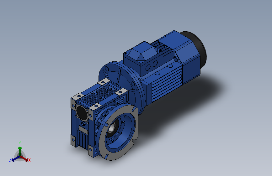 蜗轮蜗杆减速机[NMRV090╱10╱FB1╱112B5╱B3╱YEJ-4-4P╱BMG╱F]