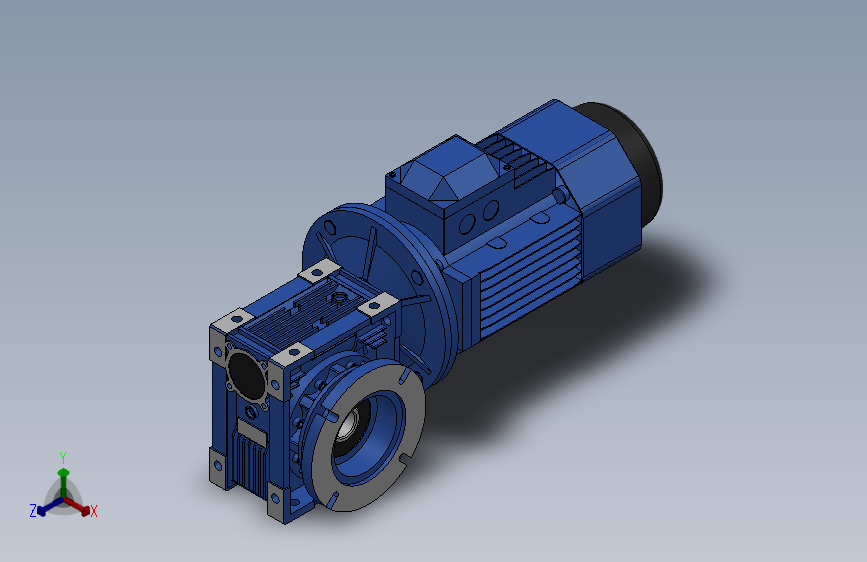 蜗轮蜗杆减速机[NMRV090╱10╱FC1╱112B5╱B3╱YEJ-4-4P╱BMG╱F]