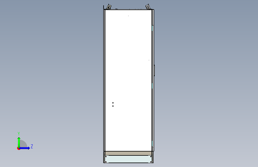 500KW光伏逆变器柜体 左侧视图