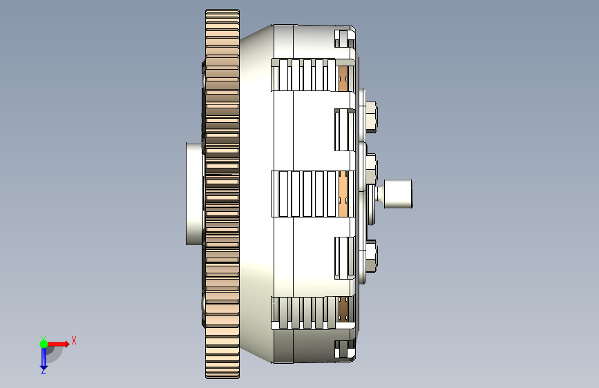 A11-09000-0000A_离合器分总成(五柱六片加宽磨擦片弹簧减震) 俯视图