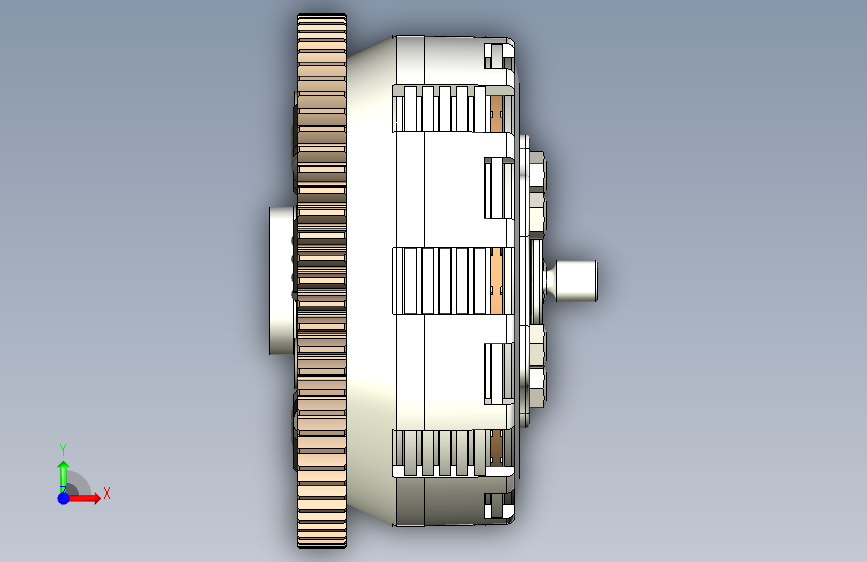 A11-09000-0000A_离合器分总成(五柱六片加宽磨擦片弹簧减震) 正面视图