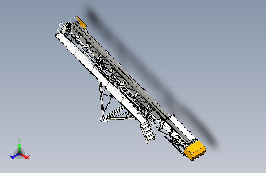 B600-12m皮带式输送机三维模型