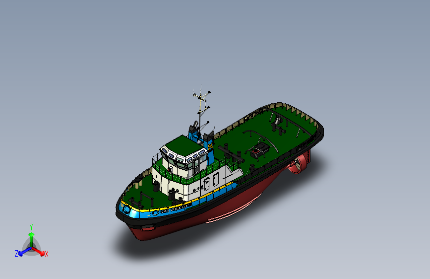 Smit拖轮船3D图纸