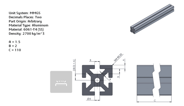 初学者练习用铝材