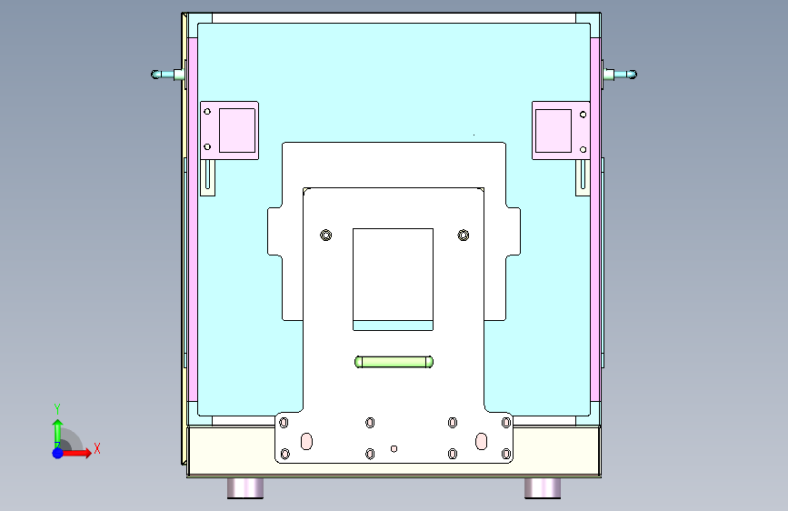 小型桌面级 3D 打印成型舱 正面视图