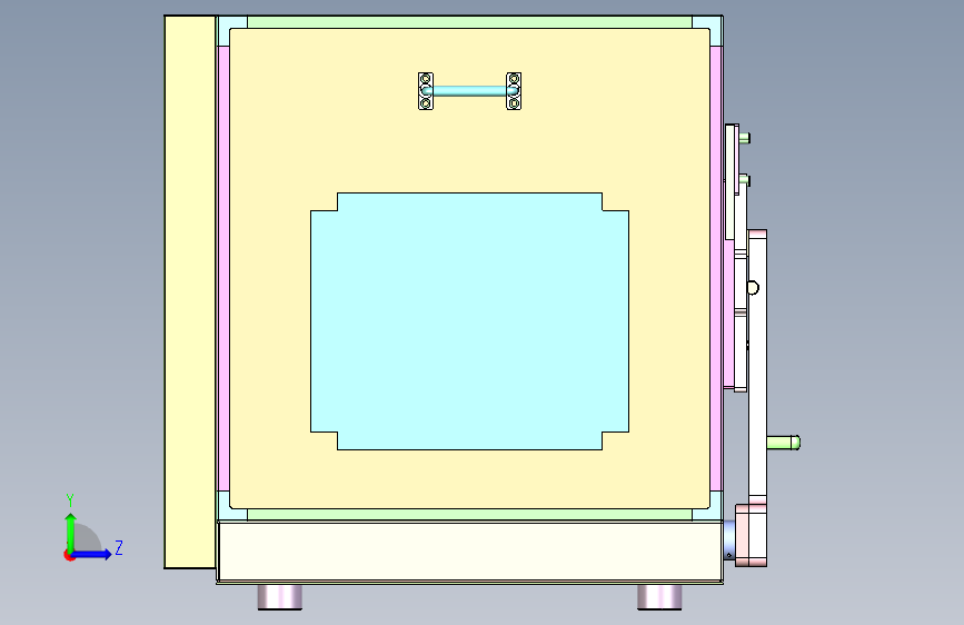 小型桌面级 3D 打印成型舱 左侧视图