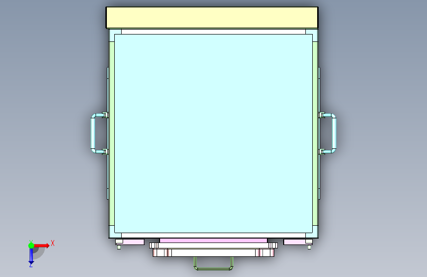 小型桌面级 3D 打印成型舱 俯视图