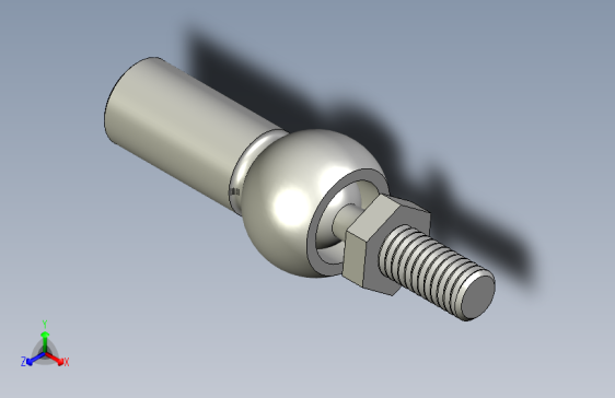 带螺纹的轴向推球头节