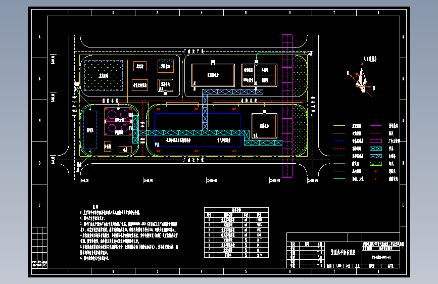 3万吨年干气脱硫制二甲基亚砜设计装置总平面布置图