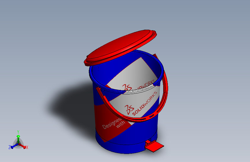 塑料脚踏垃圾箱