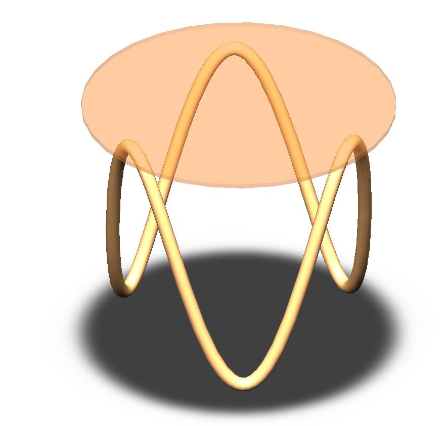 单管弯支撑茶几