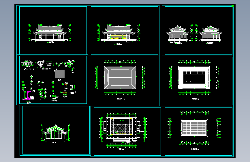 道家仿古建筑大殿建施图