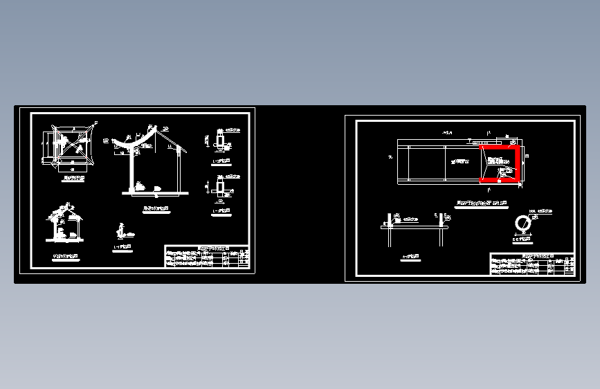 仿古亭子结构竣工图