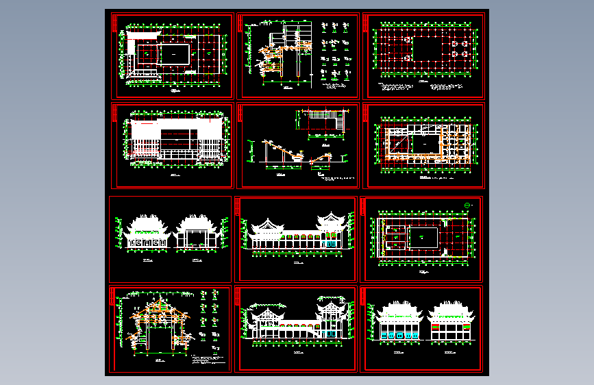古建筑祠堂戏台设计